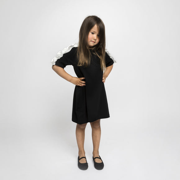 Snake Shoulder Dress - Black