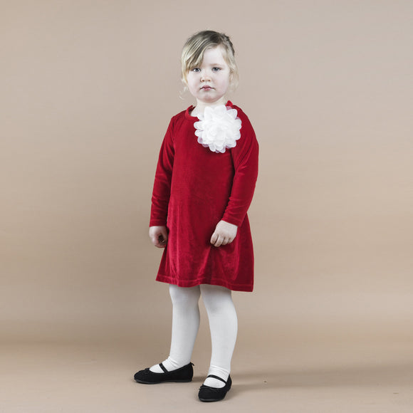 The Tiny Flower Velour | X-Mas Red