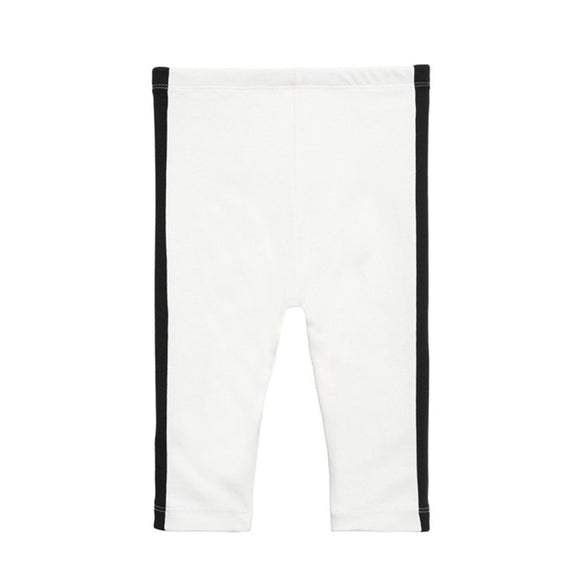The Tiny Leggings - White with black facing