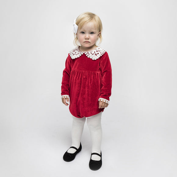 Victorian Body Velour | Christmas Red