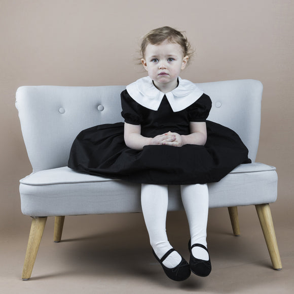 Double Collar Dress | All Black